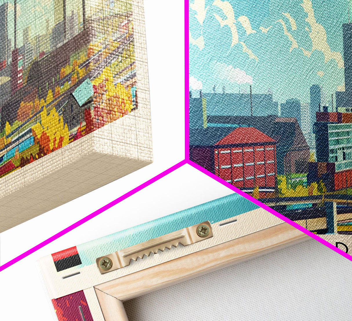 Duisburg Germany Wall Art, Panoramic Travel Poster, Panoramic Framed Canvas Print, City Wall Art, Wall Hanging Home Decor, Travel Art