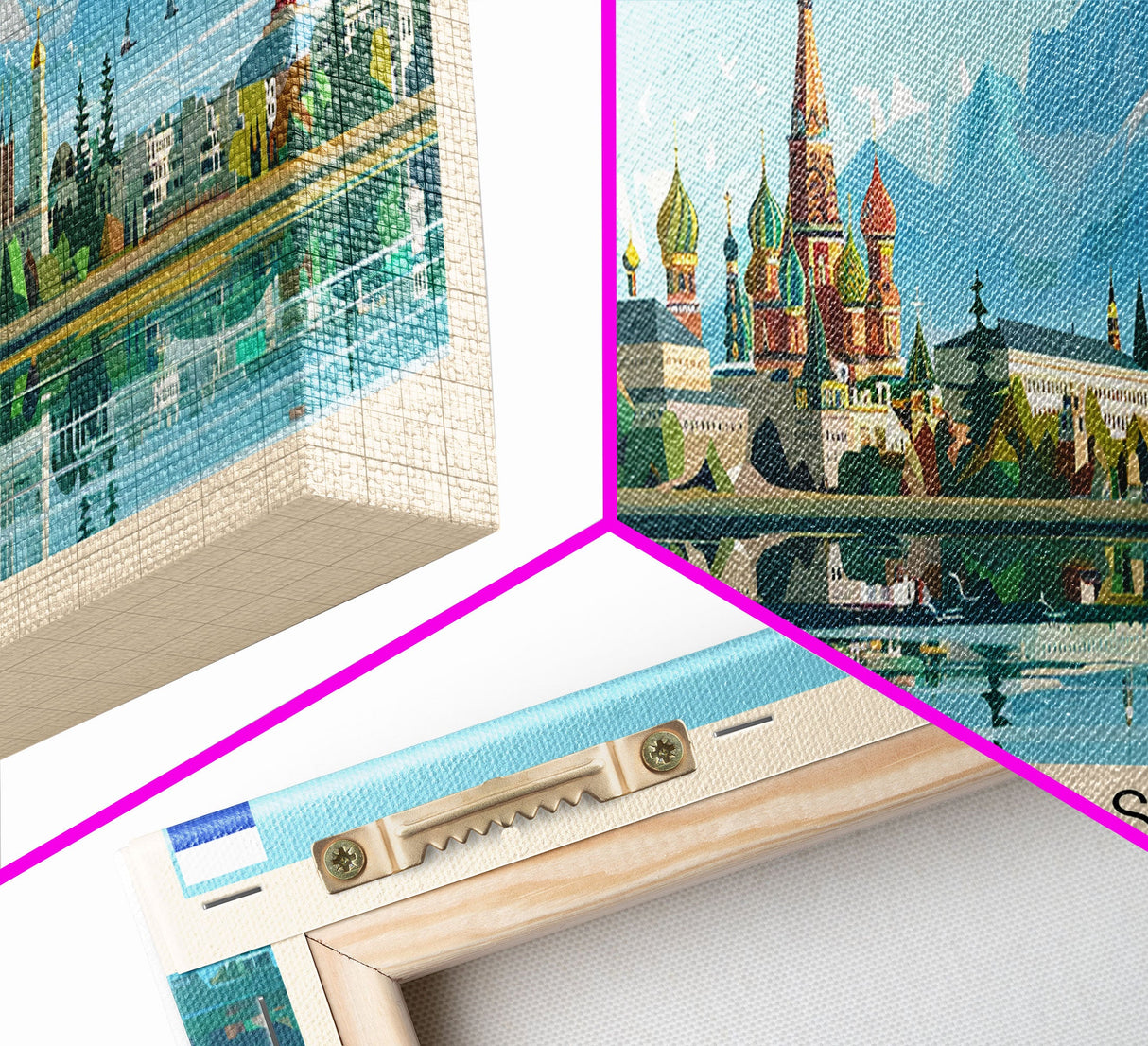 Engels Russia Panoramic Travel Poster, Framed Canvas Print or Metal Wall Art, Travel Art, Home Decor, Panoramic Painting, Midcentury Art