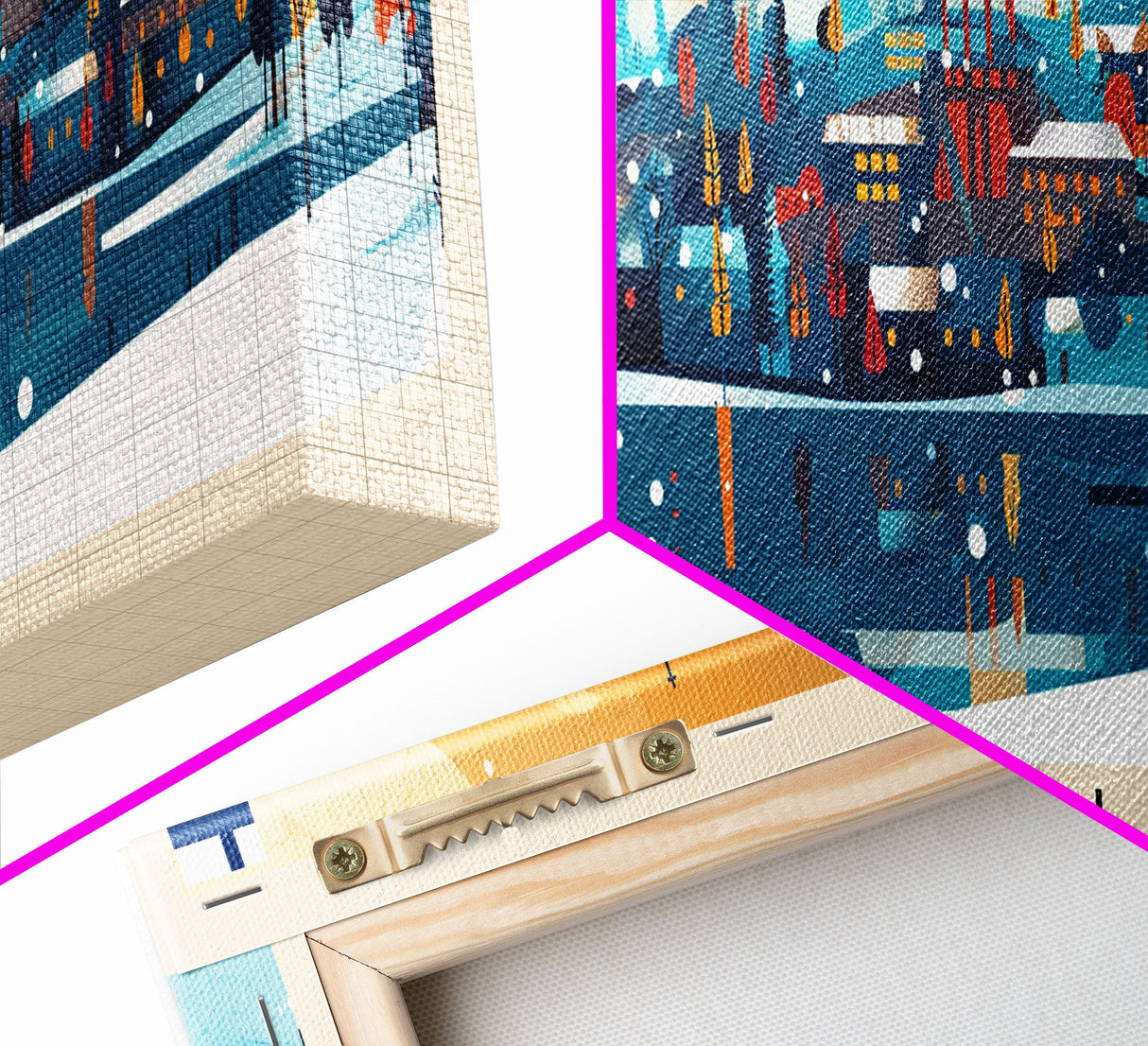 Lahti Finland Panoramic Travel Poster, Framed Canvas Print or Metal Wall Art, Travel Art, Home Decor, Panoramic Painting, Midcentury Art