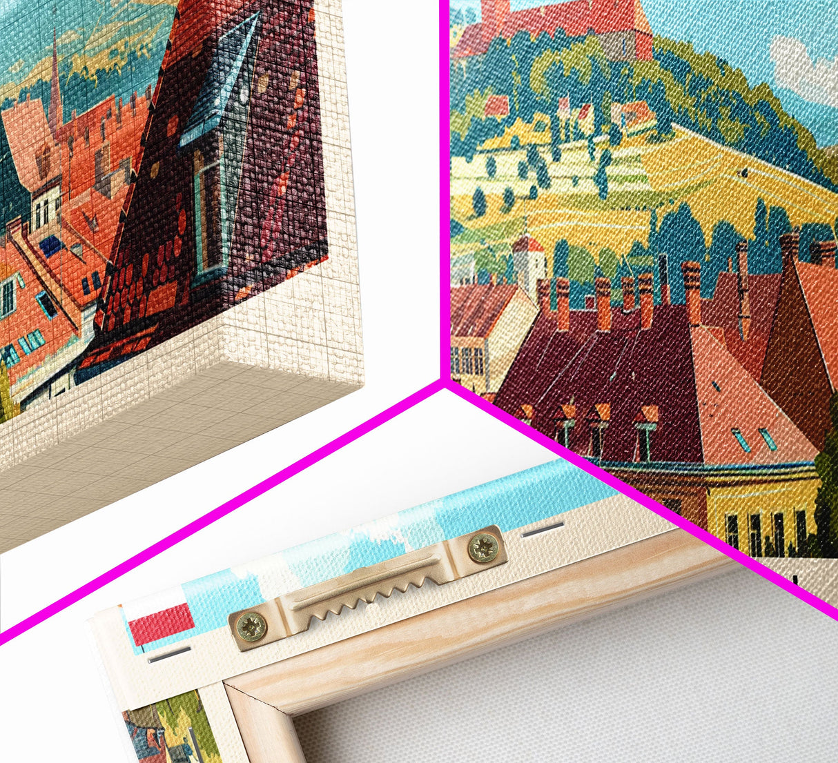 Miskolc Hungary Wall Art, Panoramic Travel Poster, Panoramic Framed Canvas Print, City Wall Art, Wall Hanging Home Decor, Travel Art