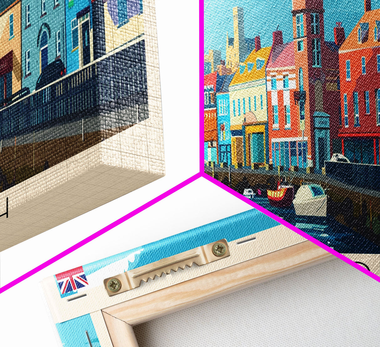 Portsmouth United Kingdom Wall Art, Panoramic Travel Poster, Panoramic Framed Canvas Print, City Wall Art, Wall Hanging Home Decor, Travel Art