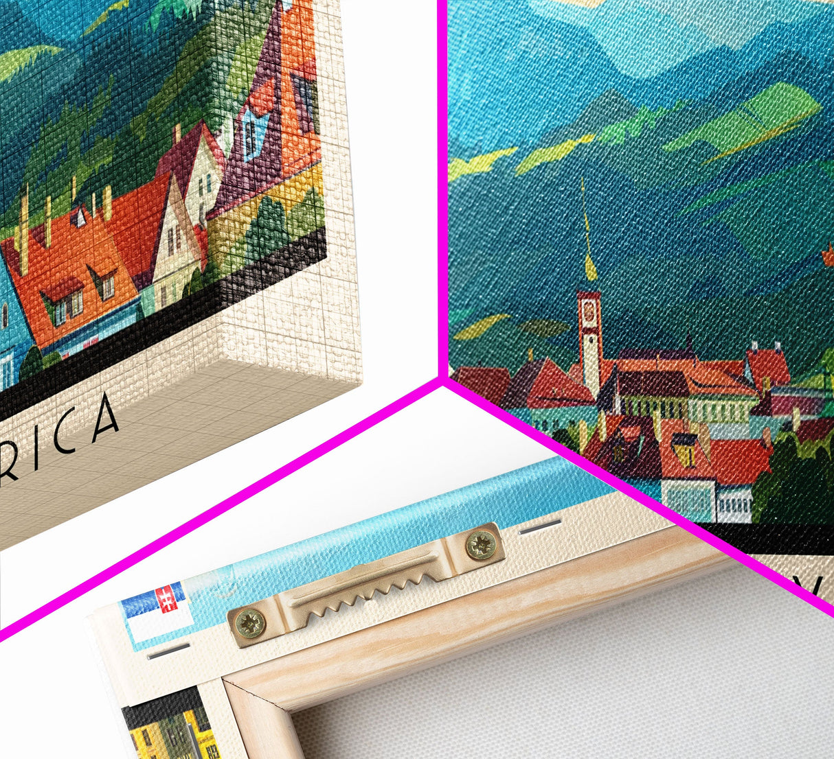 Povazska Bystrica Slovakia Travel Print Wall Art, Panoramic City Art, Travel Art, Wall Decor, Vacation Gift, Framed Canvas Print Or Metal Art