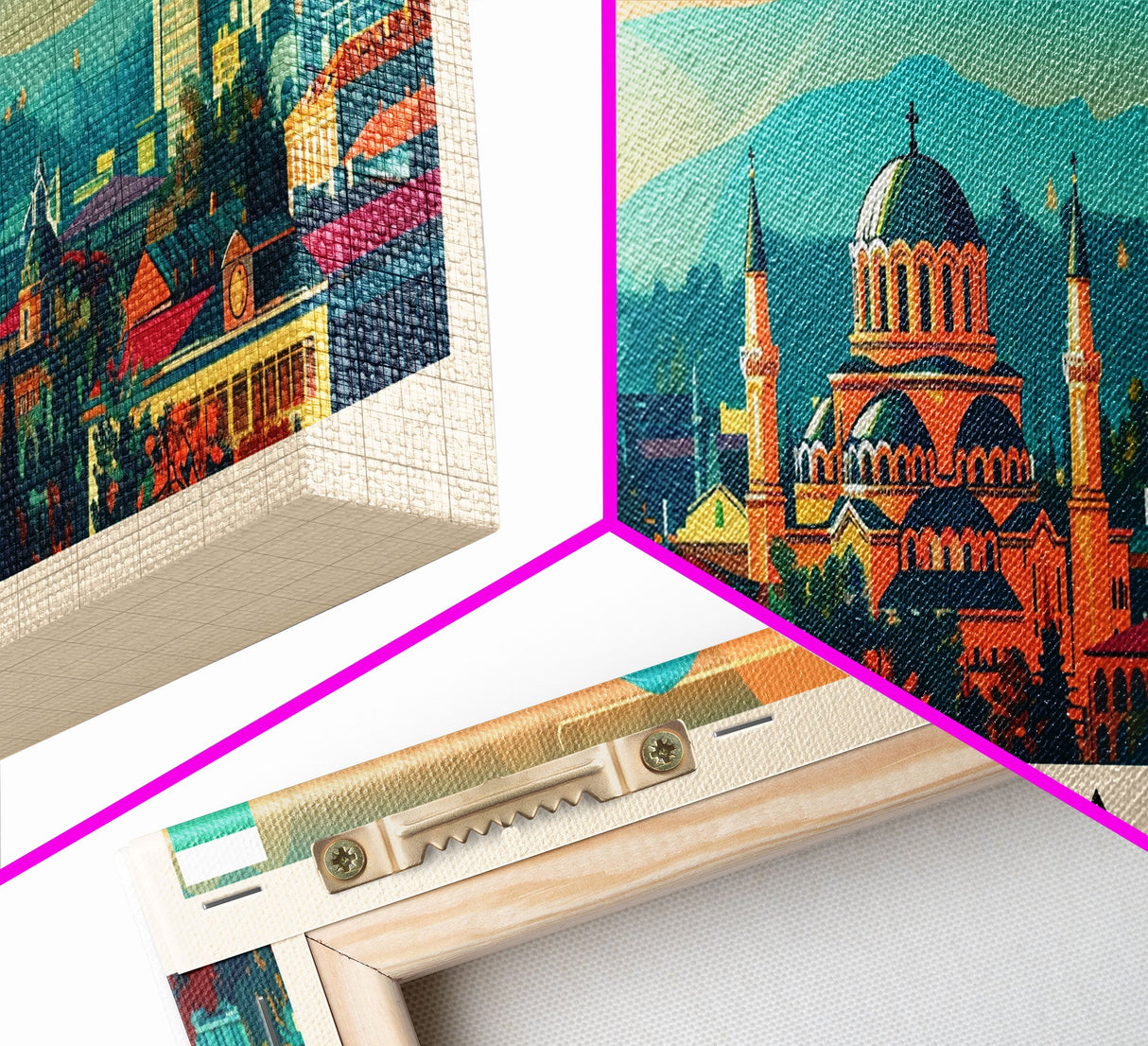 Sofia Bulgaria Wall Art, Panoramic Travel Poster, Panoramic Framed Canvas Print, City Wall Art, Wall Hanging Home Decor, Travel Art