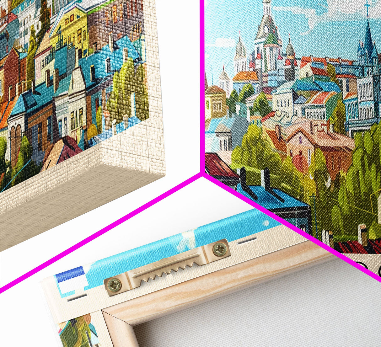 Stavropol Russia Panoramic Travel Poster, Framed Canvas Print or Metal Wall Art, Travel Art, Home Decor, Panoramic Painting, Midcentury Art