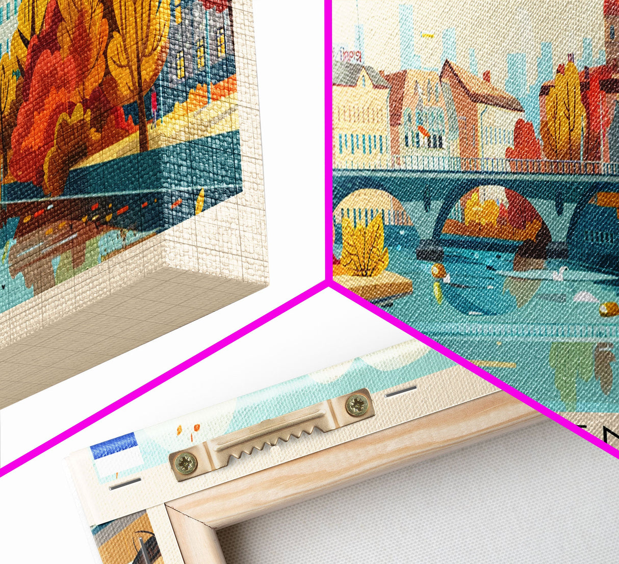 Tyumen Russia Panoramic Travel Poster, Framed Canvas Print or Metal Wall Art, Travel Art, Home Decor, Panoramic Painting, Midcentury Art