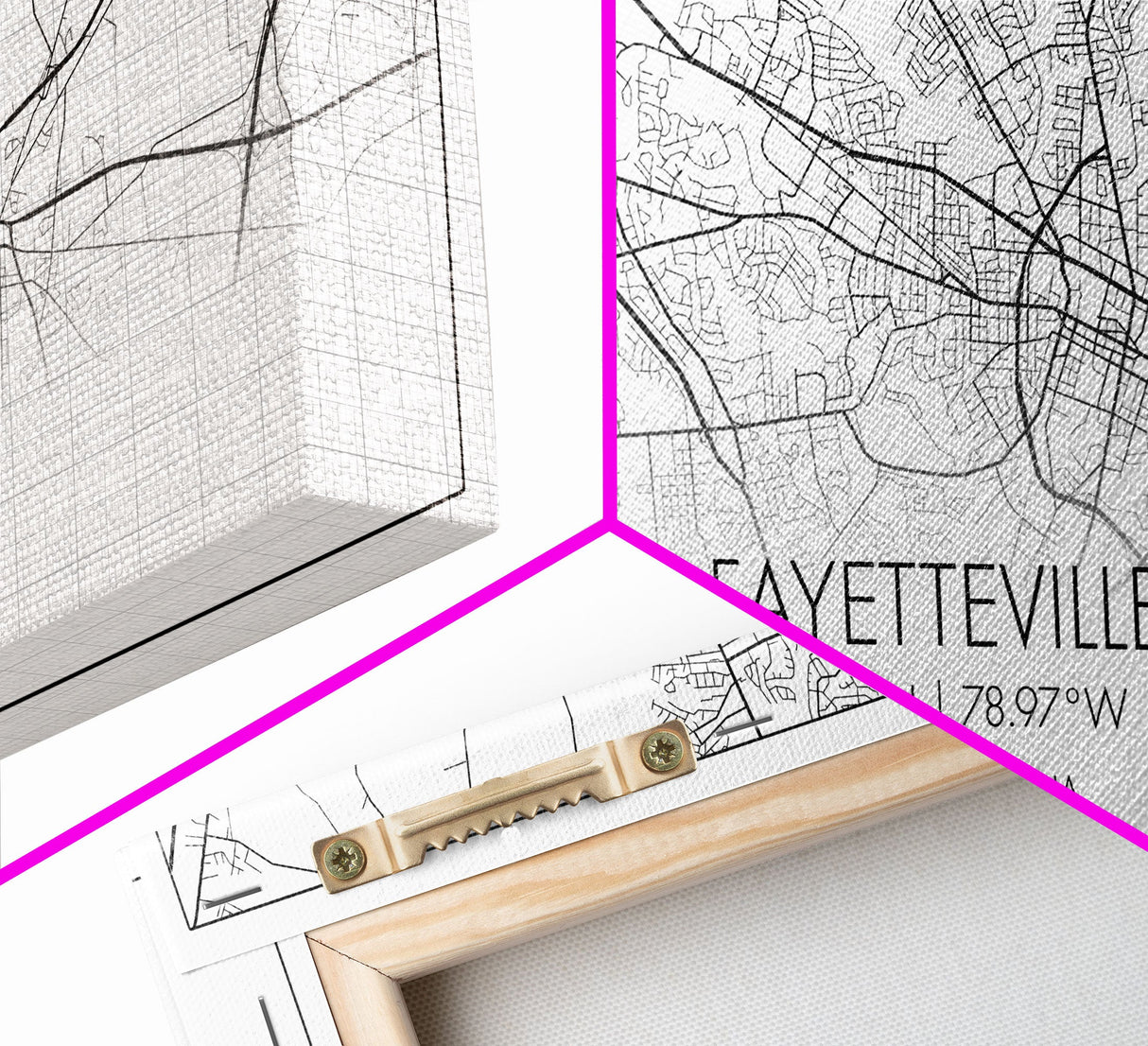 Fayetteville Street Map, North Carolina Map, Map Art, Minimalist Art, Wall Art, Canvas Art, Gift For Parents, Girls Room Décor, Cabin Décor
