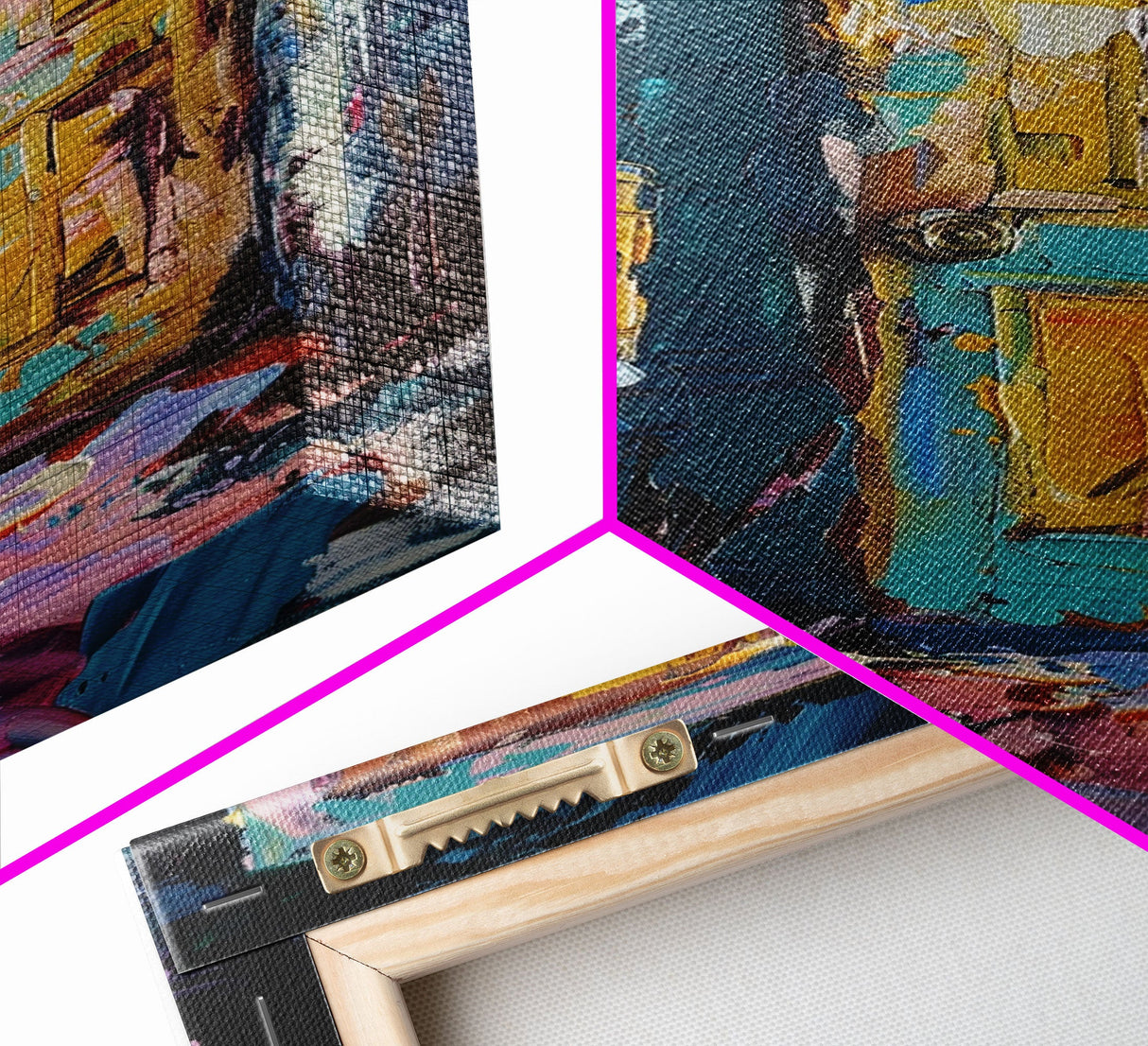 Nutcracker at Spooky Door Framed Canvas Print, Haunted Nutcracker Decor, Halloween Toy Art, Eerie Door Wall Art, Creepy Nutcracker Print