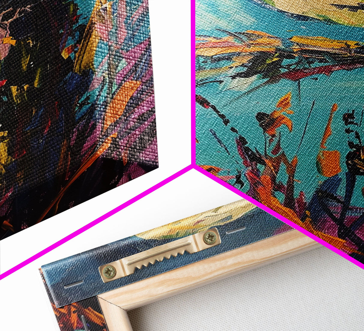 Halloween Spooky Scarecrow Under Full Moon Framed Canvas Print, Haunted Field Wall Art, Home Decor, Seasonal Decor, Gift Idea, Harvest Night