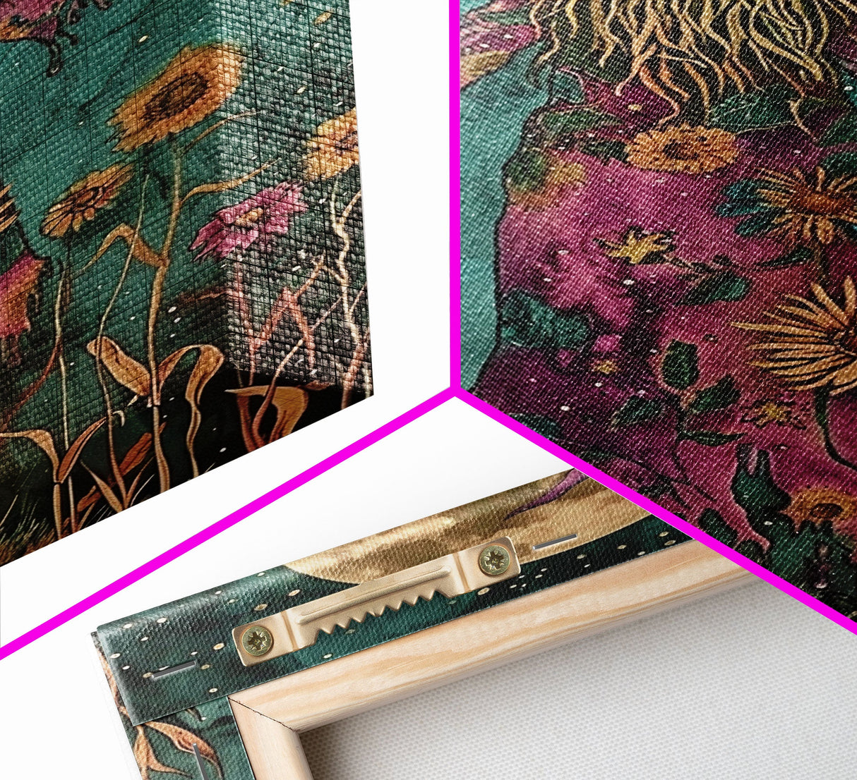 Halloween Creepy Scarecrow with Glowing Pumpkin Head Framed Canvas Print Haunted Harvest Wall Art Home Decor, Decor, Gift Idea, Spooky Vibes