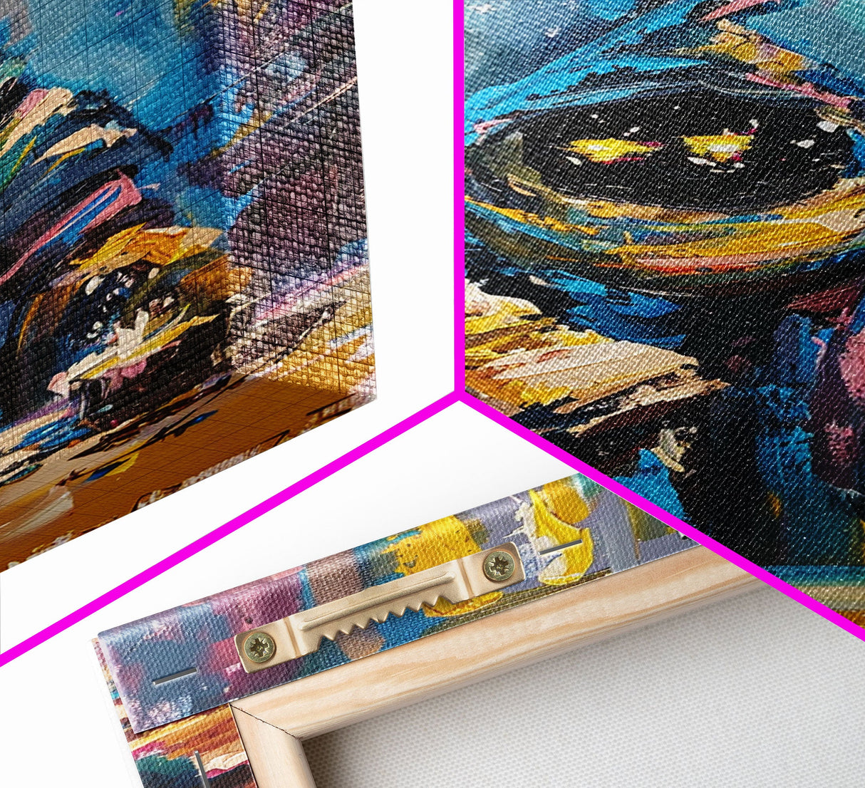 Halloween Creepy Wizard Reading Spells Framed Canvas Print, Spooky Wall Art, Home Decor, Occult Decor, Gift Idea, Dark Magic