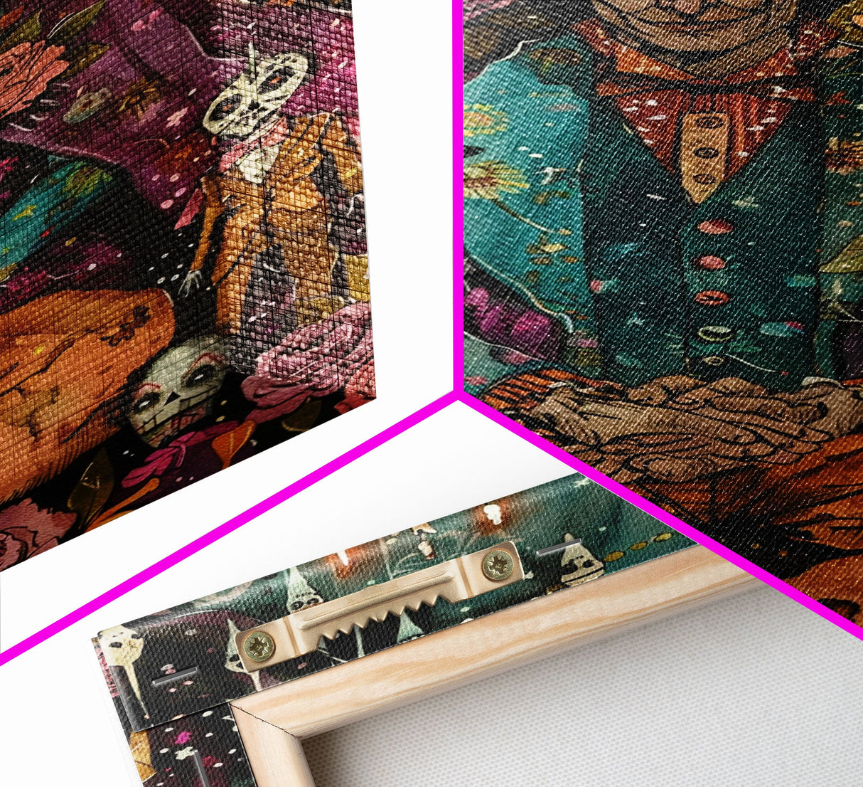 Macabre Doll Collector Framed Canvas Print | Halloween Art | Spooky Victorian Art | Creepy Doll Art for Home Decoration