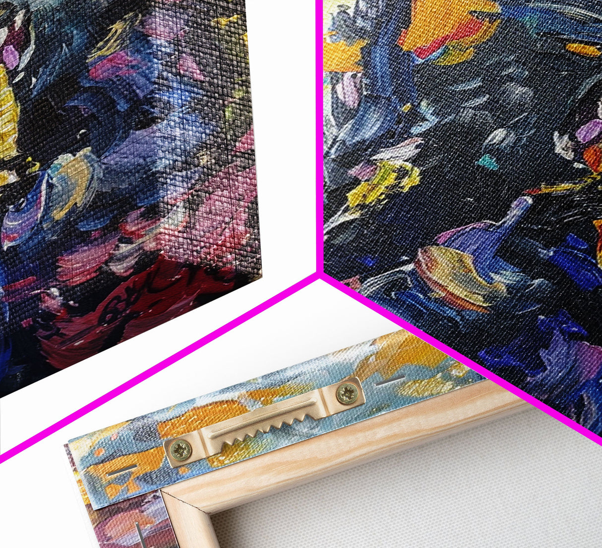 Halloween Art with a Man Holding a Hamburger, Capturing Horror and Humor in One Spooky Wall Art Piece