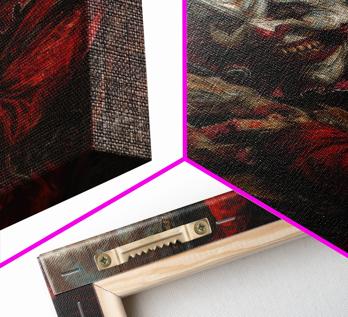 Sinister Clown with Blood-Stained Mandolin | Halloween Wall Art | Spooky Home Decor | Creepy Clown Mandolin Painting | Framed Canvas Print