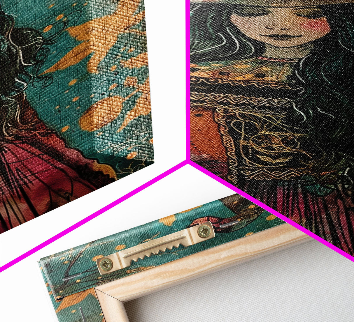 Enchanting Witch with Raven - Halloween Wall Decor - Spooky Home Art Print - Halloween Gift for Witch Lovers - Creepy Art Halloween Decor