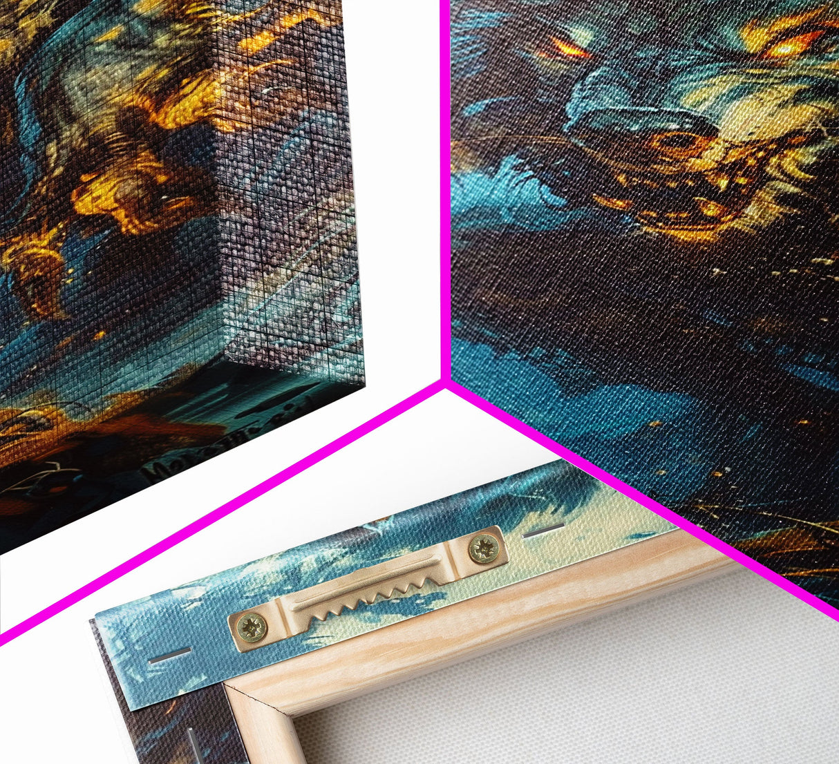 Ferocious Werewolf in the Forest - Halloween Wall Decor - Scary Art Print - Werewolf Painting for Halloween - Spooky Home Decor