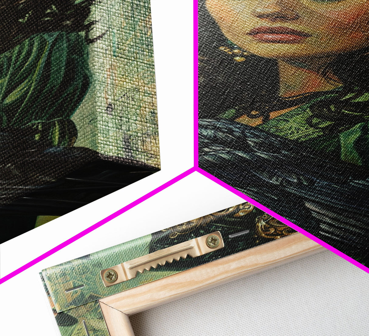 Raven Witch in Green Dress - Halloween Wall Art - Spooky Home Decor - Witch and Raven Painting - Gothic Halloween Decoration