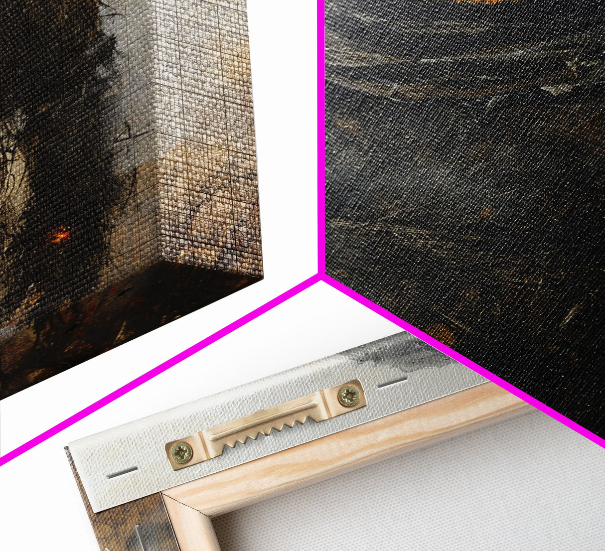 Scarecrow with Glowing Eyes in Dark Field, Framed Canvas Print, Halloween Scarecrow Art, Spooky Farm Decor, Creepy Harvest Illustration