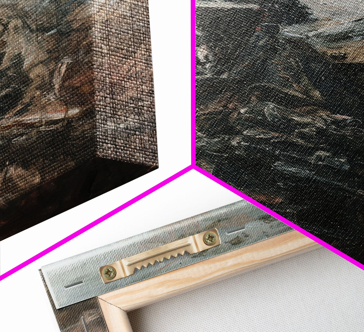 Skeletal Soldier in Battle - Haunting War Scene Gothic Art Framed Canvas Print, Spooky Halloween Decor