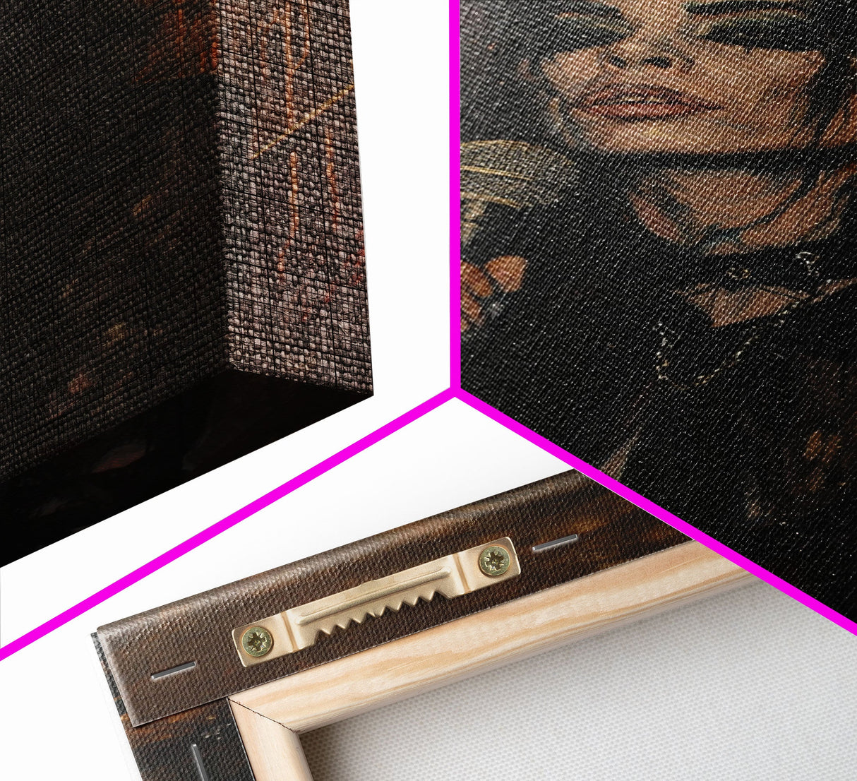 Gothic Singer with Dark Makeup - Halloween Art, Gothic Art, Spooky Decor Haunted Concert Dark Music Art, Eerie Portrait, Framed Canvas Print