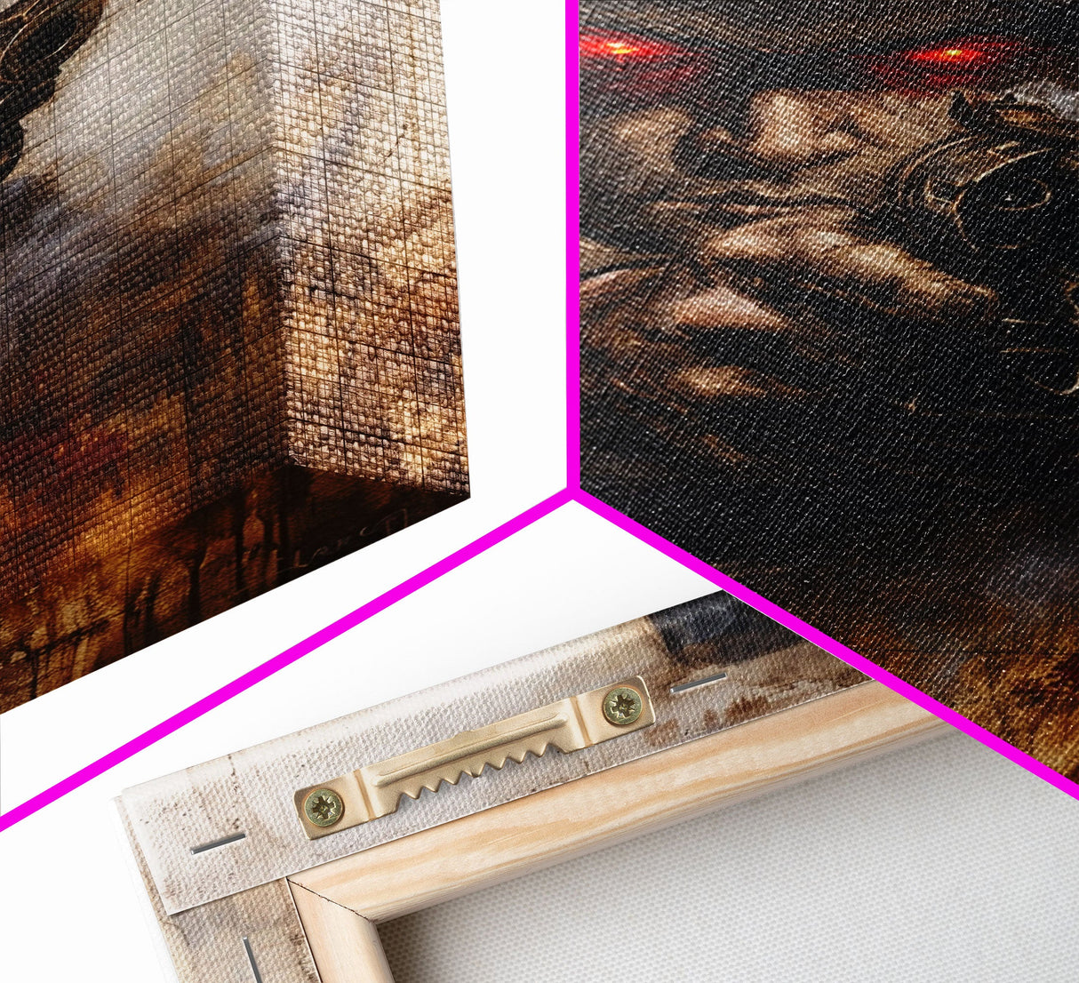 Haunting Cowboy with Red Eyes - Halloween Art, Gothic Art, Spooky Decor, Dark Wild West Art, Menacing Portrait, Framed Canvas Print