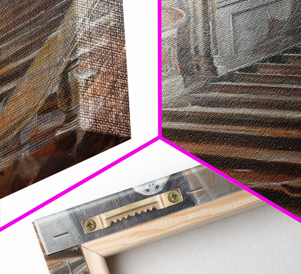 Ghost On Stairs Canvas Print - Halloween Art, Spooky Home Decor, Ghost Wall Art, Haunted House Decor, Halloween Decor, Framed Canvas Print