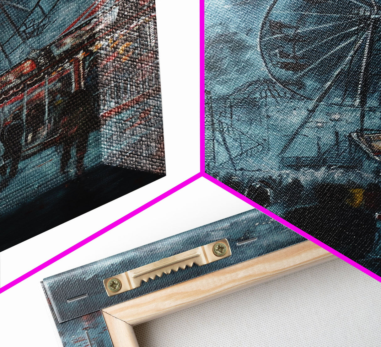 Eerie Carnival, Halloween Art, Spooky Wall Decor, Framed Canvas Print, Creepy Art, Halloween Wall Decor, Seasonal Wall Art, Scary Artwork