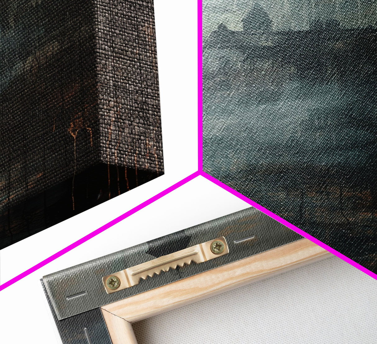 Haunted Gothic Castle, Halloween Art Print, Spooky Home Decor, Framed Canvas Print, Creepy Art, Halloween Wall Decor, Seasonal Wall Art