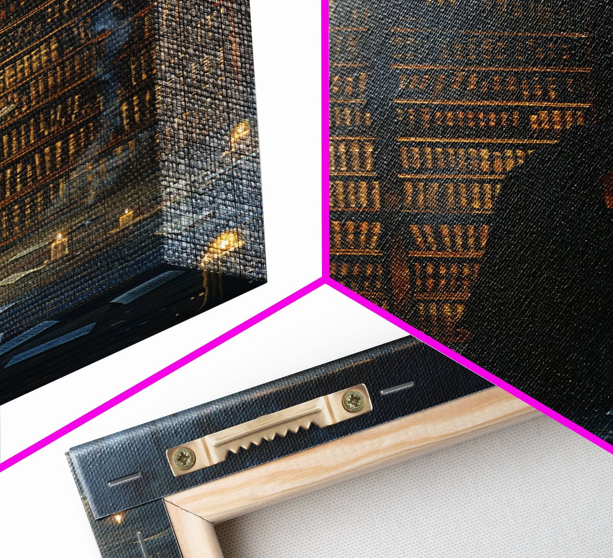 Hooded Figure in Library Halloween Art, Spooky Study, Haunted Library, Creepy Room, Gothic Reading, Framed Canvas Print