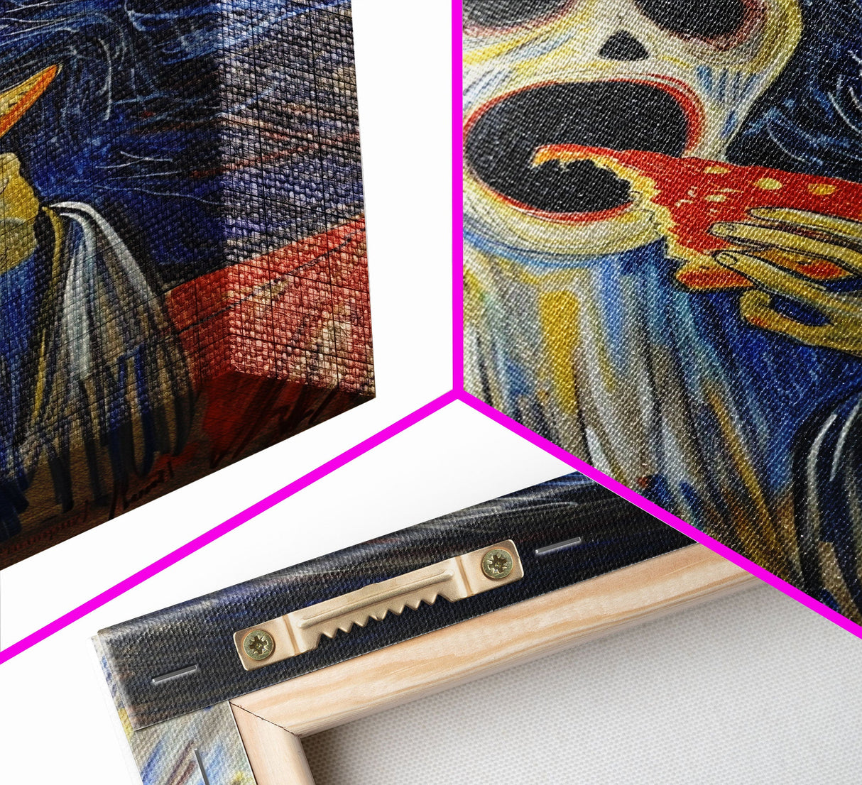 Spooky Ghost Eatin a Pizza, YUM! Funny Halloween Art