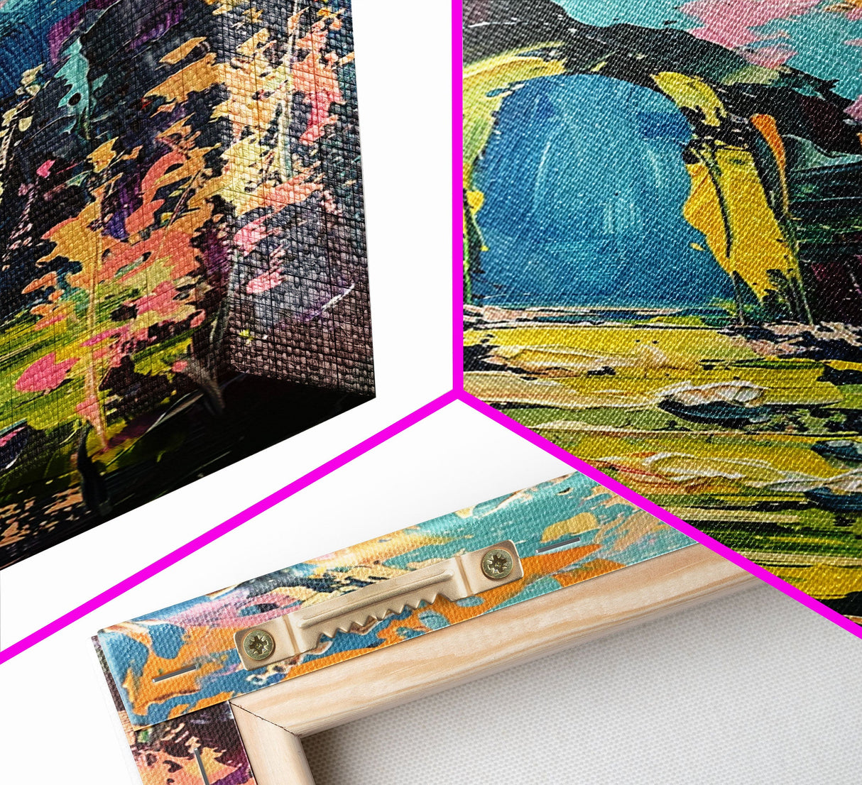 Enchanted Path Framed Canvas Print, Halloween Art, Spooky Garden, Haunted Walkway, Fall Decor Gothic Decor, Ghostly Archway, Eerie Landscape