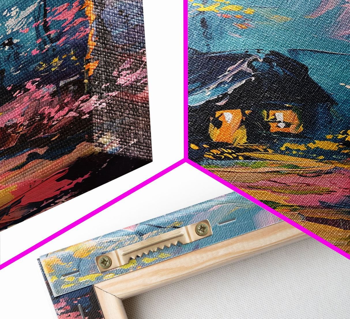 Eerie Moonlit Cemetery Framed Canvas Print, Halloween, Haunted Graveyard Wall Art, Gothic Horror Decor, Spooky Artwork, Framed Canvas Print