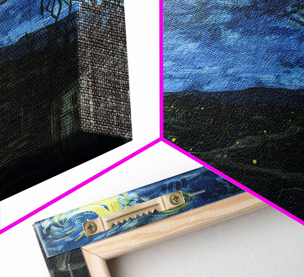 Gothic Graveyard Framed Canvas Print, Halloween Wall Art, Haunted Cemetery Art, Spooky Night Decor, Halloween Home Decor, Horror Art