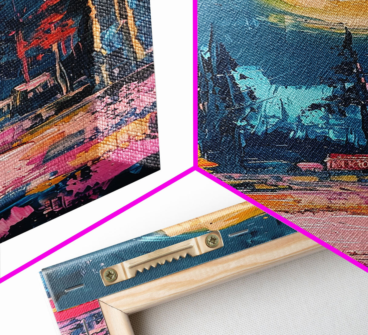 Spooky Moonlit Forest Framed Canvas Print, Halloween Wall Art, Haunted Landscape, Home Decor, Above Sofa Art, Gothic Artwork, Living Room