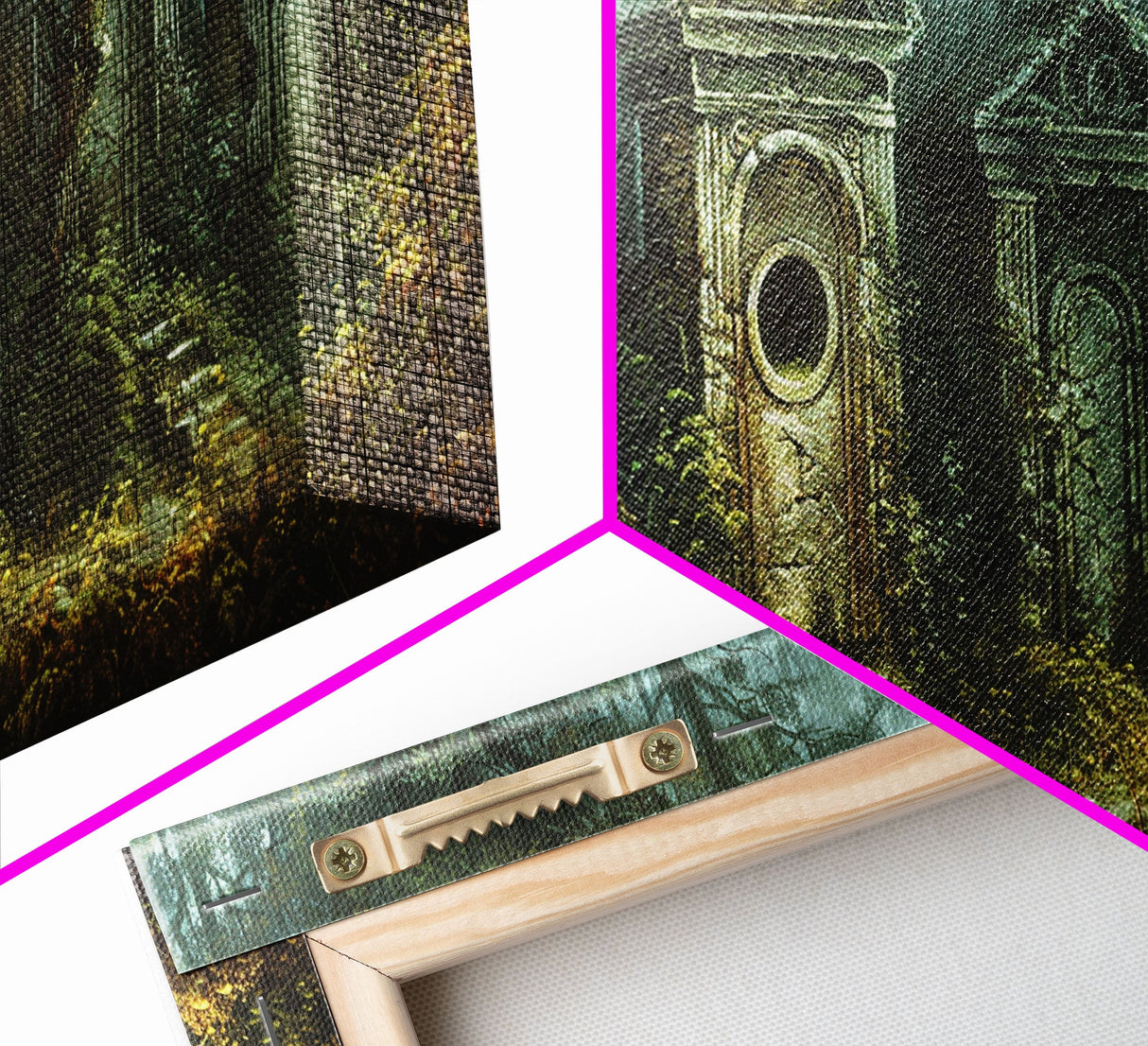 The Haunted Grave Yard, Spooky Season Framed Canvas Print, Halloween Decor, Spooky Vibes, Dark Academia Wall Art