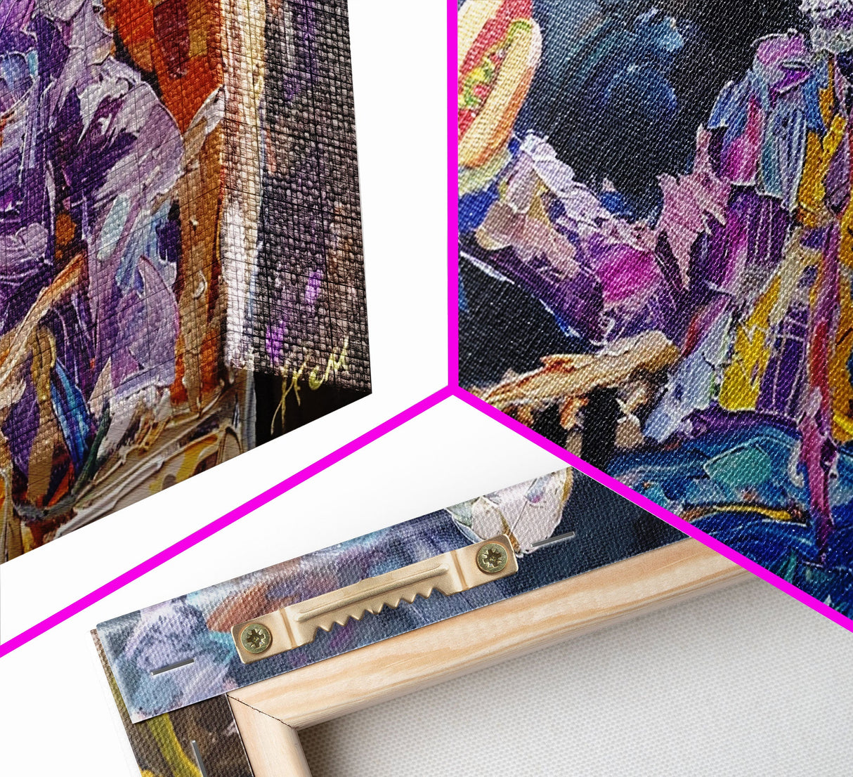 Skeleton Havin' a Hot Dog, Framed Canvas Print, Funny Halloween Decor