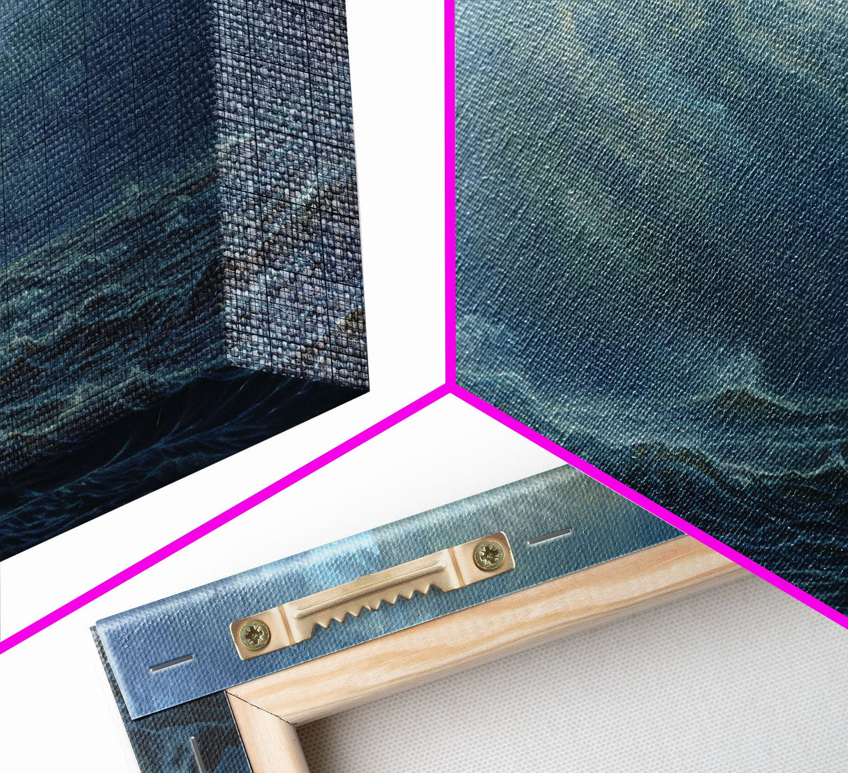 Lighthouse and the Storm, Framed Canvas Print, Unique Halloween Wall Art, Nautical Decor