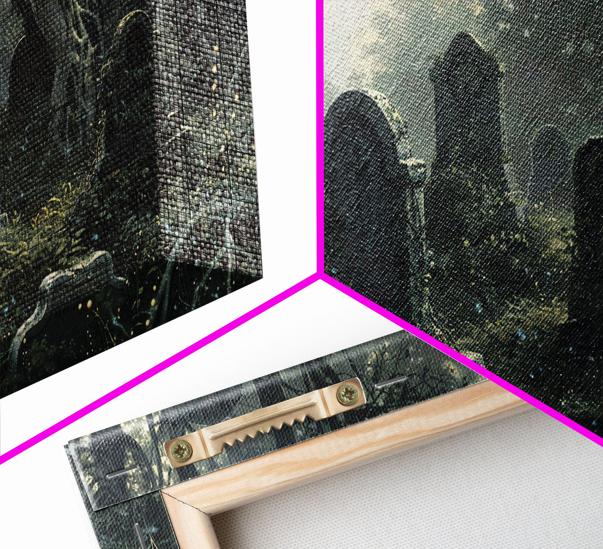 Dark Academia Wall Art, Framed Canvas Print, Spooky Halloween Wall Art, Halloween Wall Decor, Spooky Vibes, Victorian Oil Painting