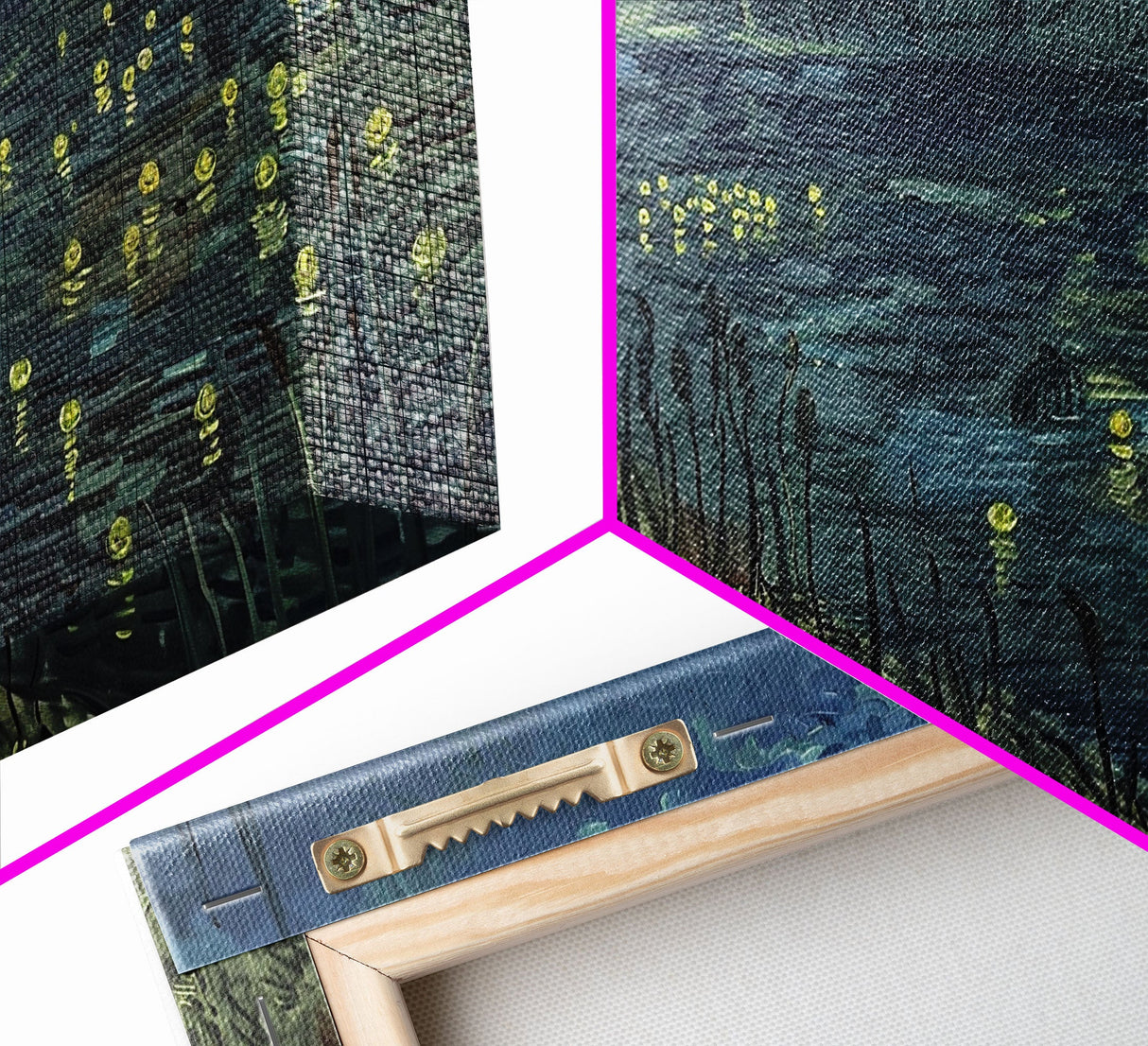 London at Midnight, Framed Canvas Print, Starry Night Inspired Victorian London, Dark Academia Halloween Wall Art