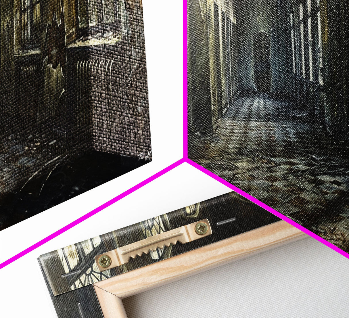 Insane Asylum Canvas Print, Wood Framed Wall Art, Creepy Dark Academia Spooky Season, Spooky Vibes, Halloween Prop Gift Idea