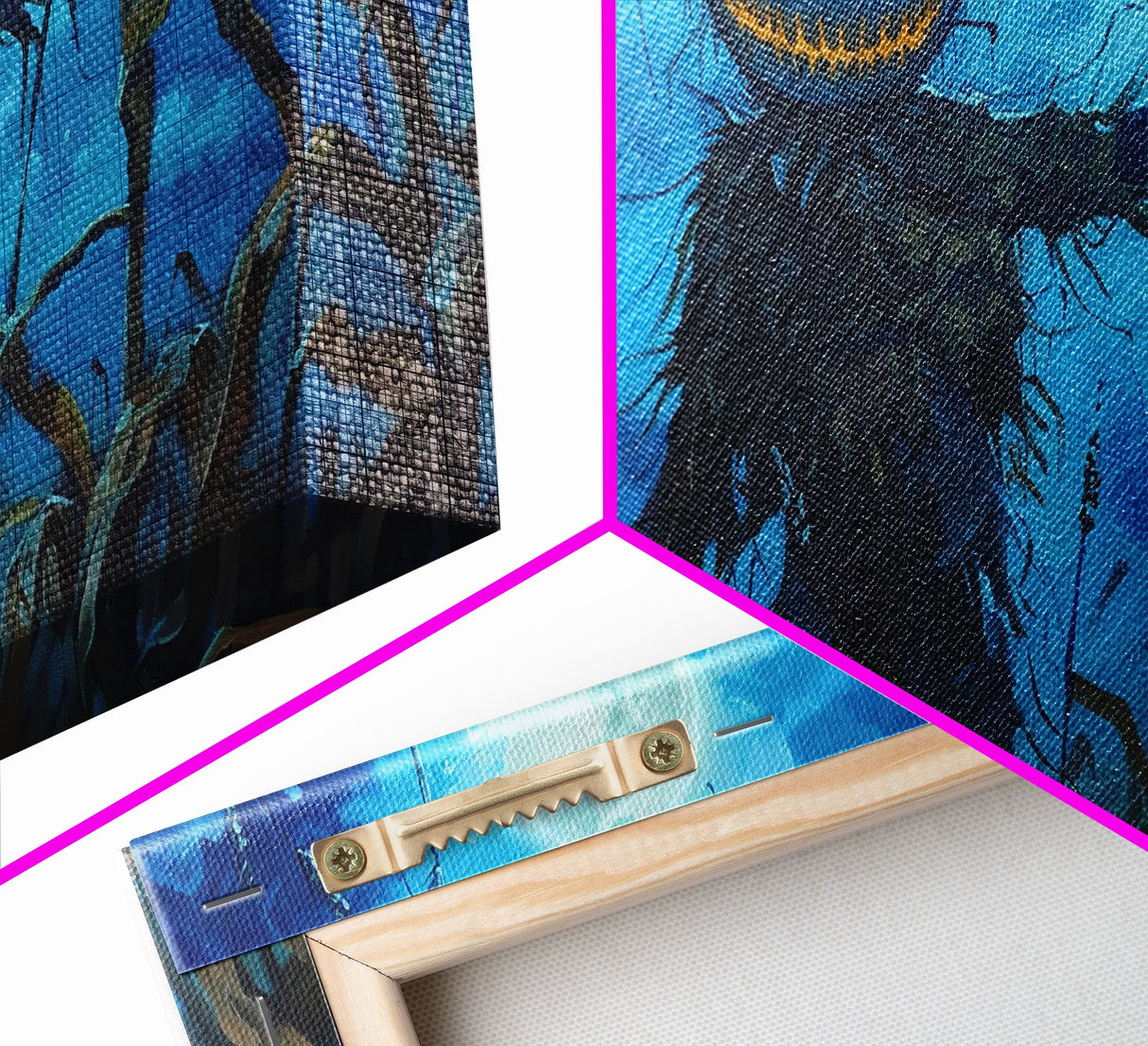 Spooky Jack O' Lantern Scarecrow, Framed Canvas Print, Dark Academia, Halloween Decor, Spooky Season Wall Art