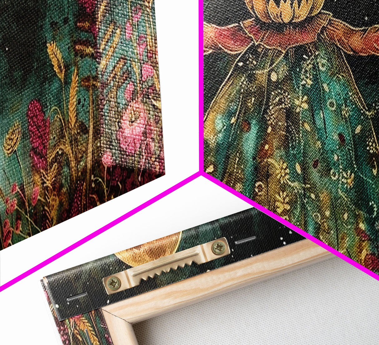 Spooky Jack O' Lantern Scarecrow, Framed Canvas Print, Dark Academia, Halloween Decor, Spooky Season Wall Art