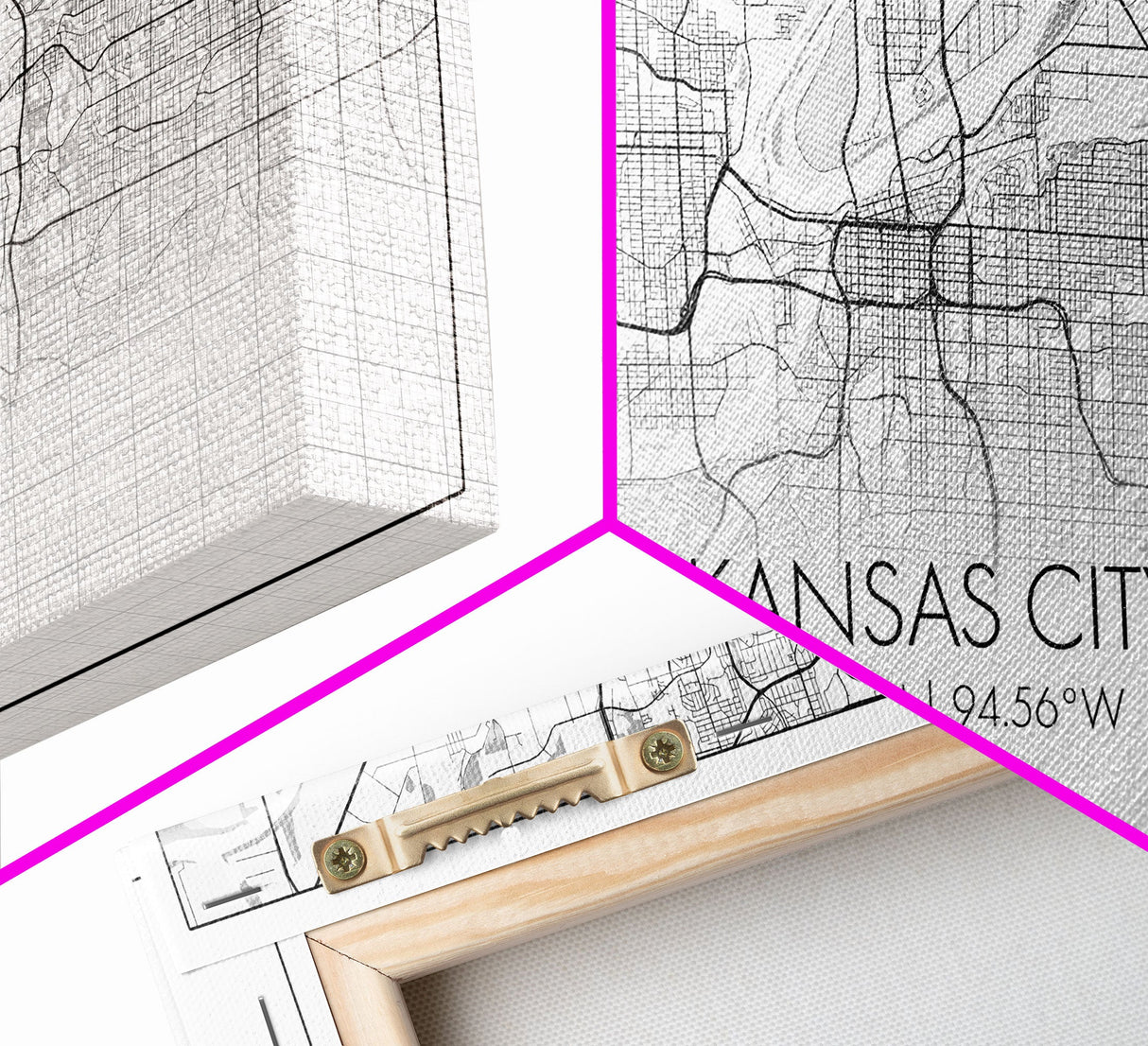 Kansas City Map, Missouri Map, Map Art, Modern Art, Wall Art, Canvas Art, Country Wall Art, Farmhouse Wall Décor, Gift For Couples, Room Art