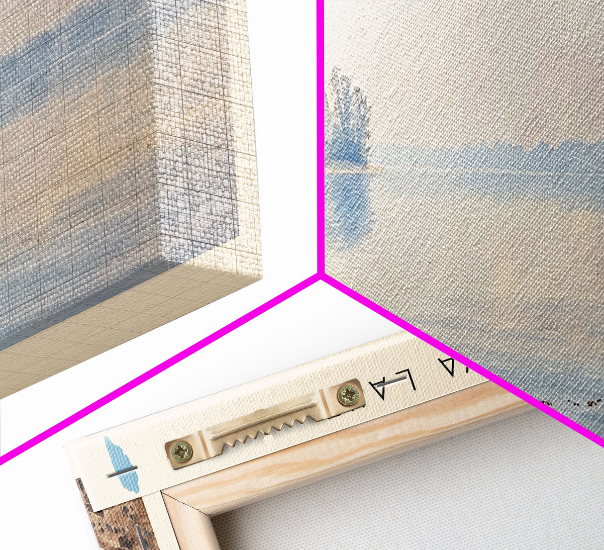 Chippewa Lake Ohio Framed Canvas Print, Lake House Decor, Panoramic Wide Art, Travel Poster, Modern Lake Painting, Nature Art