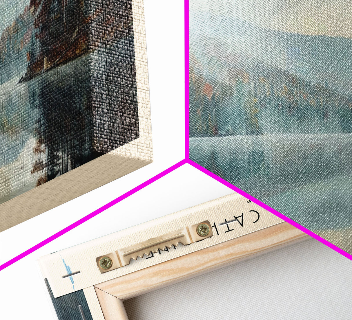 Lake Saint Catherine, Boho Art, Scenic Landscape, Travel Poster Art, Wall Art, Home Decor, Nature Scene, Lake Painting, Minimalist Art, Living Room Decor, Travel Print, Framed Canvas Print, Lake House Decor, Panoramic Print