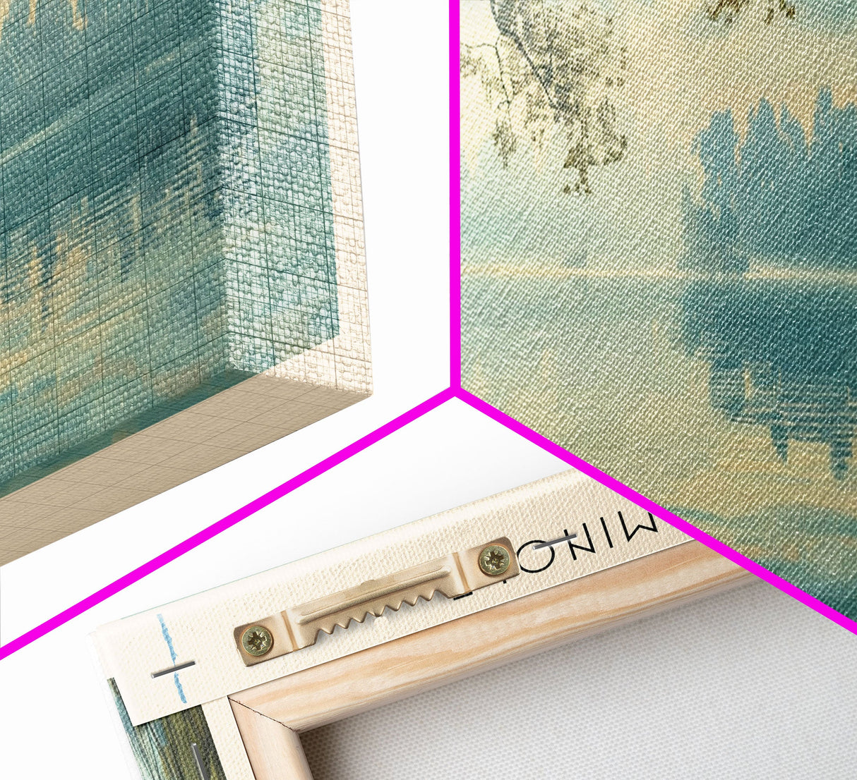 Lake Seminole, Boho Art, Scenic Landscape, Travel Poster Art, Wall Art, Home Decor, Nature Scene, Lake Painting, Minimalist Art, Contemporary Art, Travel Print, Framed Canvas Print, Lake House Decor, Panoramic Print