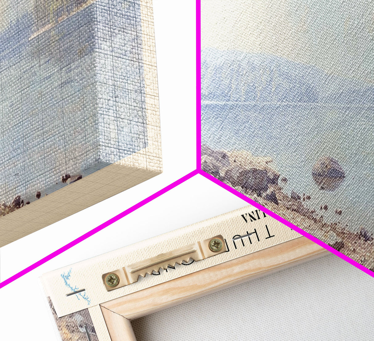 Lake Strom Thurmond South Carolina Framed Canvas Print, Lake House Decor, Panoramic Wall Art, Travel Poster, Serene Landscape Painting, Bedroom Decor