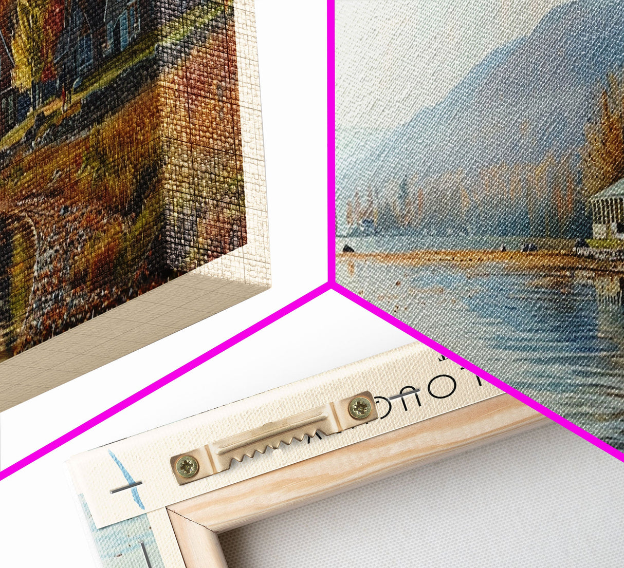 Lake Willoughby Vermont Framed Canvas Print, Lake House Decor, Panoramic Wall Art, Travel Poster, Scenic Landscape Painting, Living Room Decor