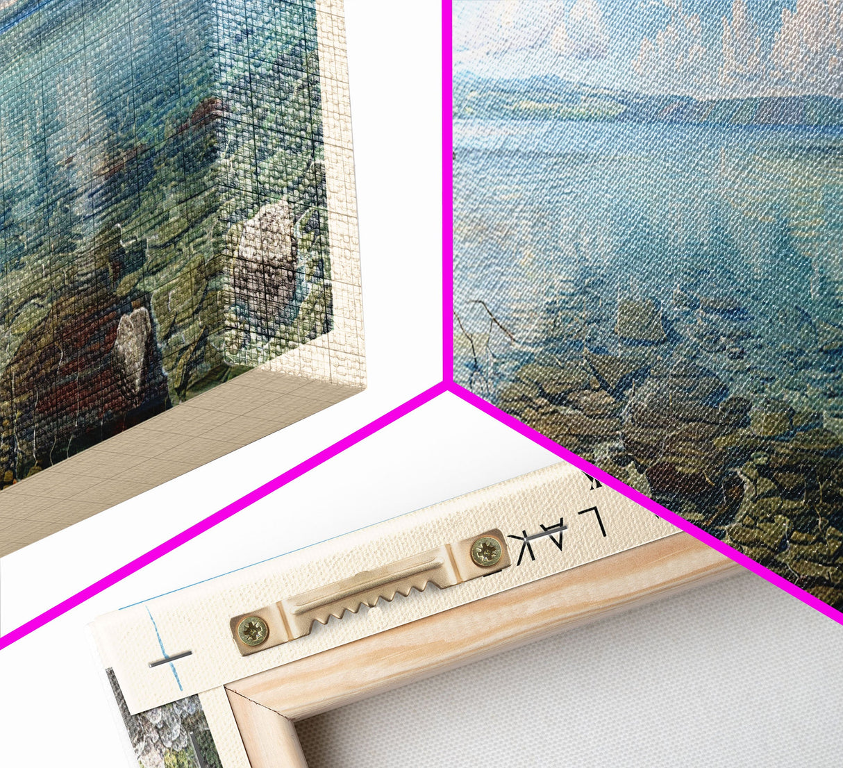 Seneca Lake New York Panoramic Framed Canvas Print, Lake House Decor, Wall Art, Travel Poster, Serene Lake Scene, Bedroom Decor