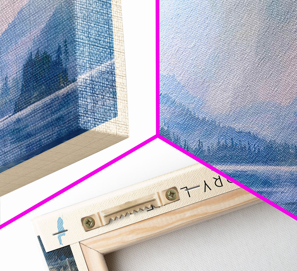 Strawberry Lake Oregon Panoramic Framed Canvas Print, Lake House Decor, Wall Art, Travel Poster, Tranquil Lake Scene, Living Room Decor