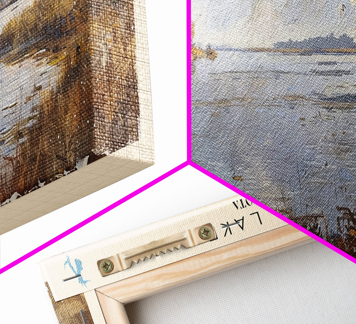 Stump Lake North Dakota Panoramic Wall Art, Framed Canvas Print, Lake House Decor, Travel Poster, Beautiful Lake Scene, Bedroom Decor